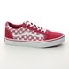 Vans Boys Trainers - Red - VN0A38J9I/ZQ WARD YOUTH