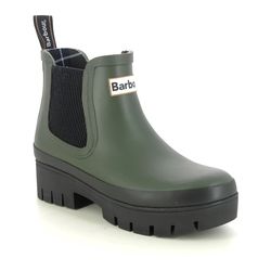 Barbour Chelsea Boots - Olive Green - LRF0100/OL12 HALTON WELLIE