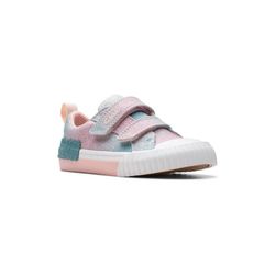 Clarks Girls Trainers - Pink Glitter - 764826F FOXING BRILL T