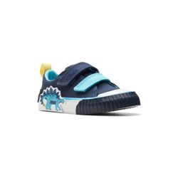 Clarks Boys Trainers - Navy - 764797G FOXING TAIL T