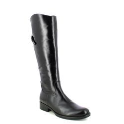 Gabor Animate Absolute Black leather Womens knee-high boots 31.604.27