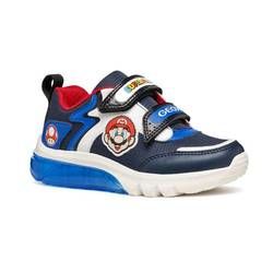 Geox Boys Trainers - Navy Red - J46LBI/C4226 SUPER MARIO 2V