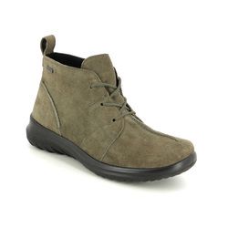 Legero Lace Up Boots - Khaki Suede - 2009569/7500 SOFT LACE GTX