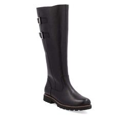 Remonte Knee High Boots - Black leather - D8486-00 BRANDLO SHEEPSKIN