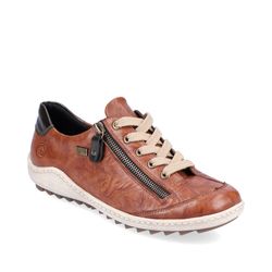 Remonte Comfort Lacing Shoes - Tan Leather - R1402-22 ZIGZIP 85 TEX