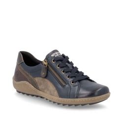 Remonte Comfort Lacing Shoes - Navy Leather - R1439-14 ZIGPATCH TEX