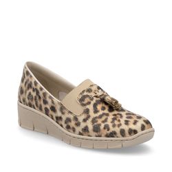 Rieker Comfort Slip On Shoes - Leopard print - 53751-20 BOCCILACK