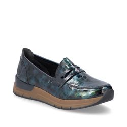 Rieker Loafers - Teal Croc - 58960-90 HOLLYLOAF