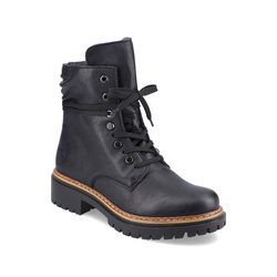 Rieker Biker Boots - Black - 72621-00 LUNA LACE