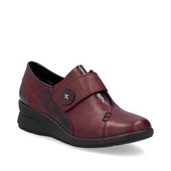 Rieker Comfort Slip On Shoes - Wine leather - L4856-35 BORBOVEL