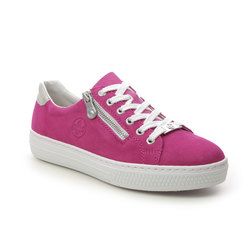 Rieker Trainers - Fuchsia Suede - L59L1-31 ALTOZ