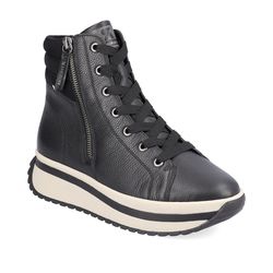 Rieker Hi Top Boots - Black leather - W0962-00 STARRY HIKE