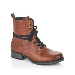 Rieker Lace Up Boots - Tan - Y9710-22 PAMBEER