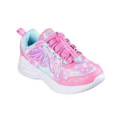 Skechers Dream Racer Wing Brites PKTQ Pink Turquoise Kids girls trainers