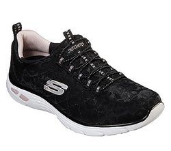 skechers black and gold trainers