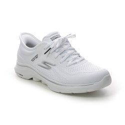 Skechers Trainers - White Black - 125233 SLIP INS GO WALK 7 LACE