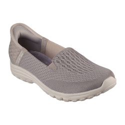 Skechers Comfort Slip On Shoes - Taupe - 158698 SLIP INS REGGAE