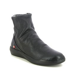 Softinos Ankle Boots - Black leather - P900550/000 BLER BECKY ZIP