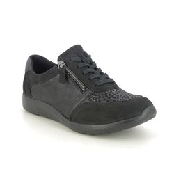 Waldlaufer Comfort Lacing Shoes - Black suede - 815M01/312001 IRA M FIT