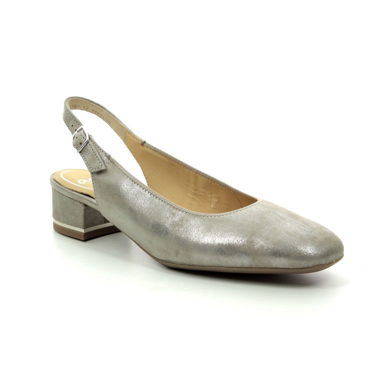 metallic slingback shoes