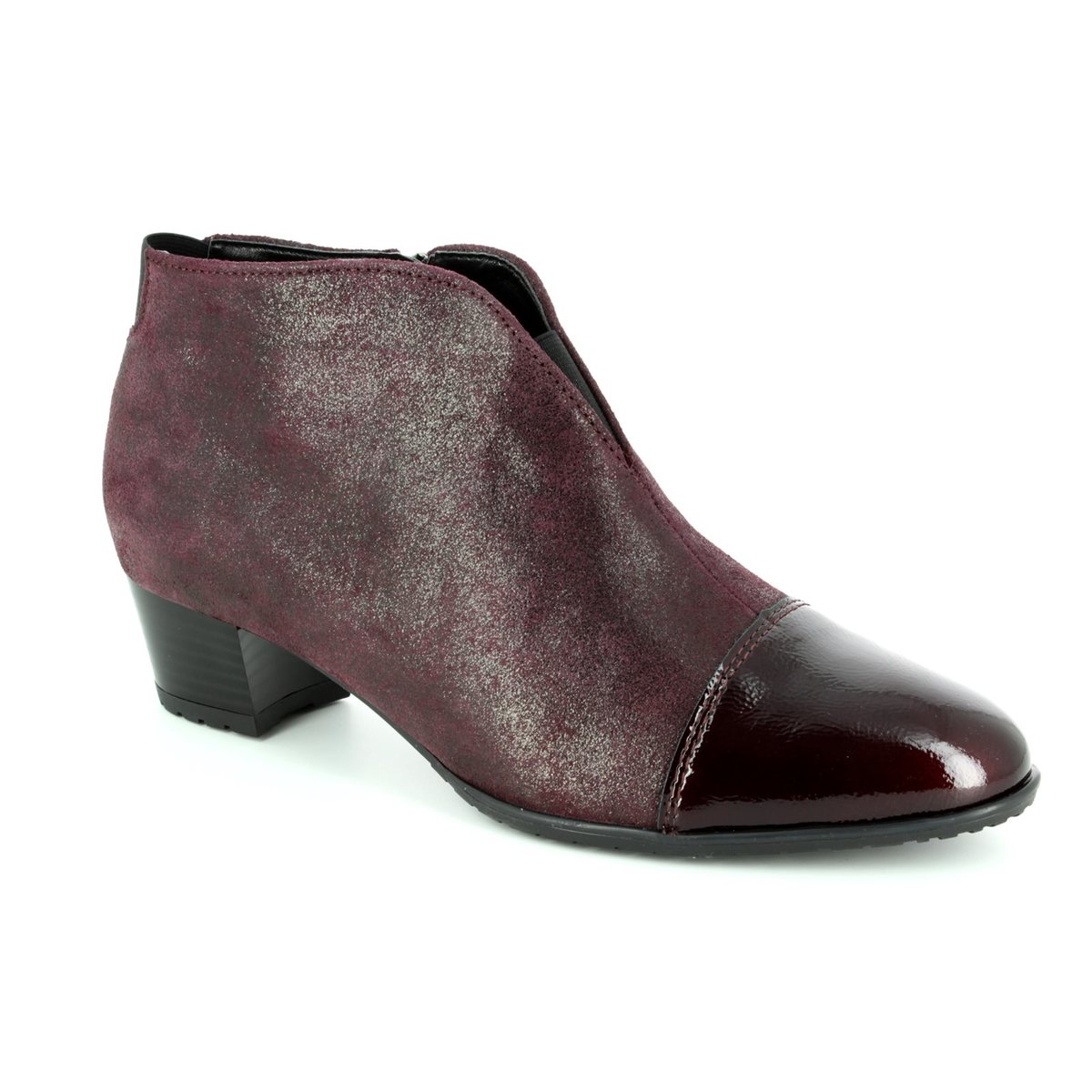 Ara Padua 42110-91 Wine fashion ankle boots