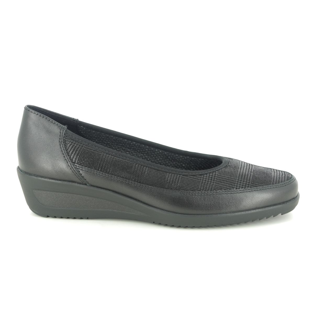 Ara Zurich Wide Fit 40617-18 Black leather Comfort Slip On Shoes