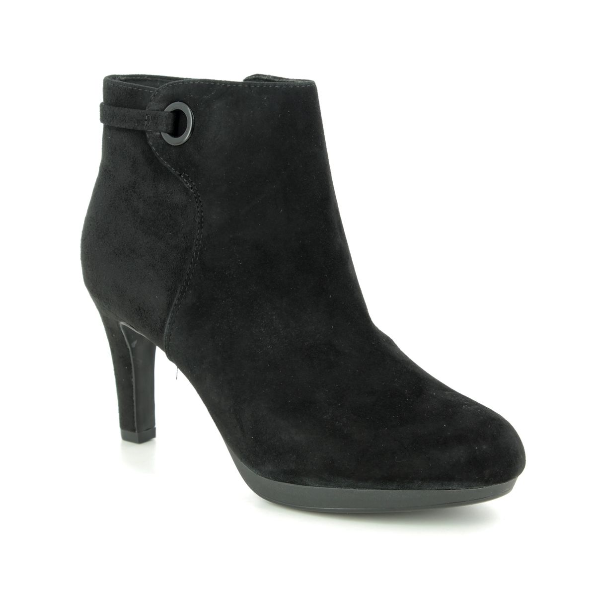 clarks black suede ankle boots
