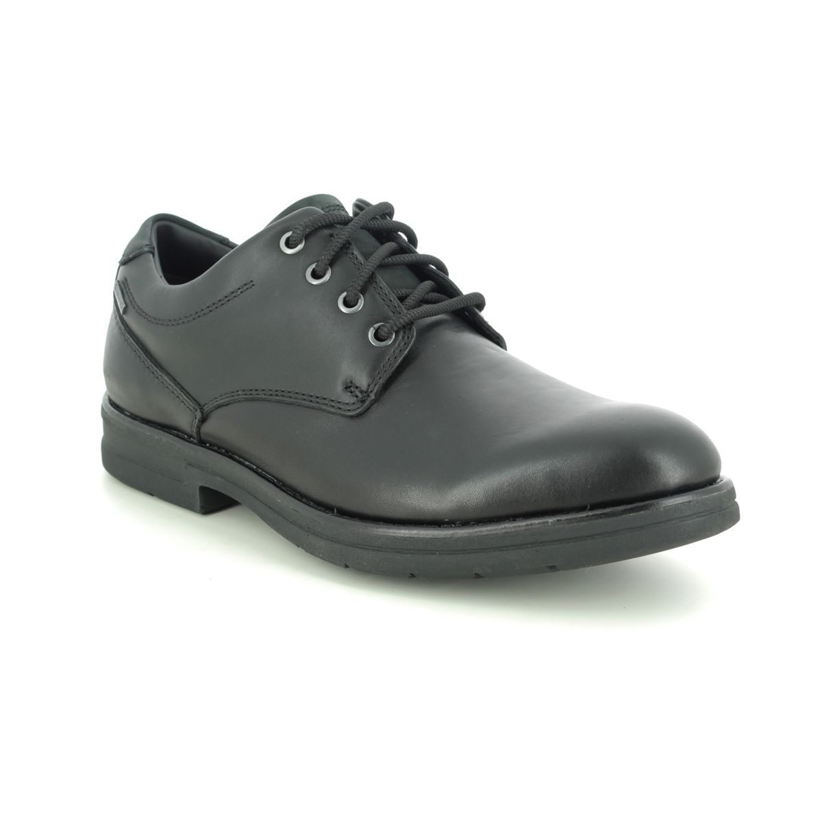 Clarks Banning Lo Gtx G Fit Black Leather Shoes