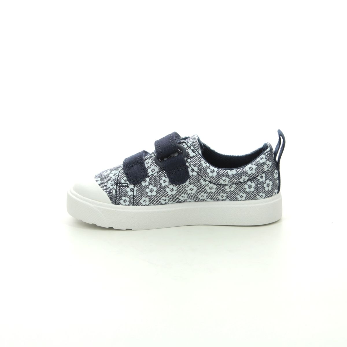 Clarks City Bright T Navy Kids toddler girls trainers 4908-86F