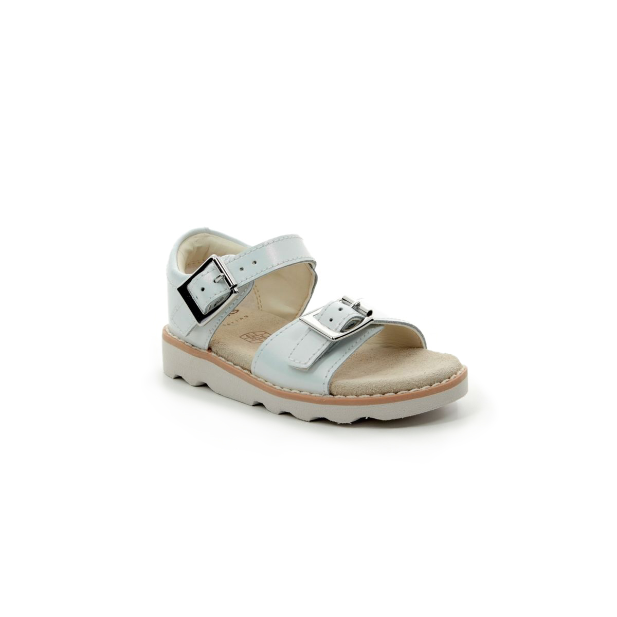Clarks Crown Bloom T F Fit White sandals