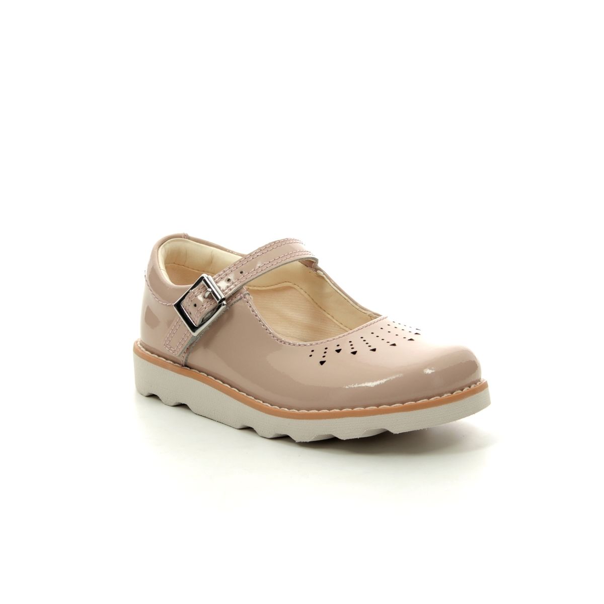 Clarks Crown Jump T F Fit Nude Patent 