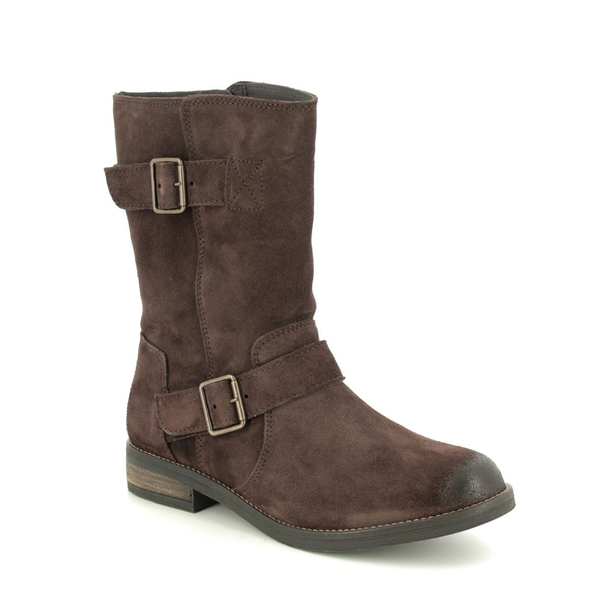 clarks brown boots womens