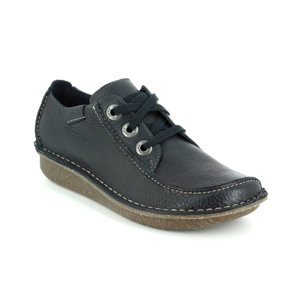 Clarks Funny Dream D Fit Navy Leather 
