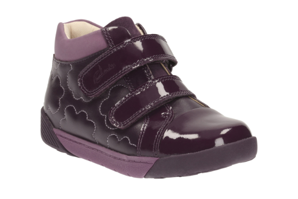 clarks boots purple