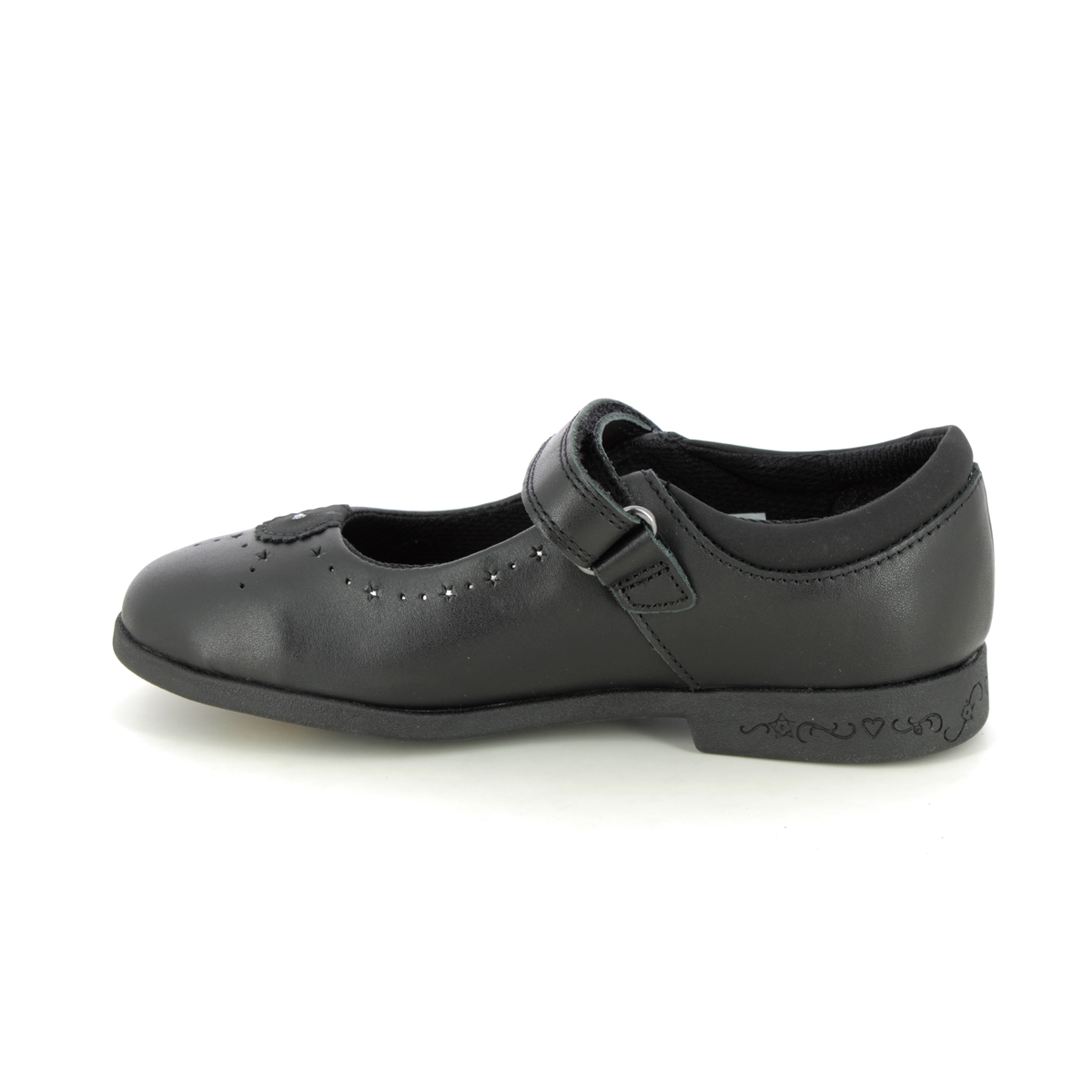 Clarks Magic Step Mj K Black leather Kids girls school shoes 6970-88H