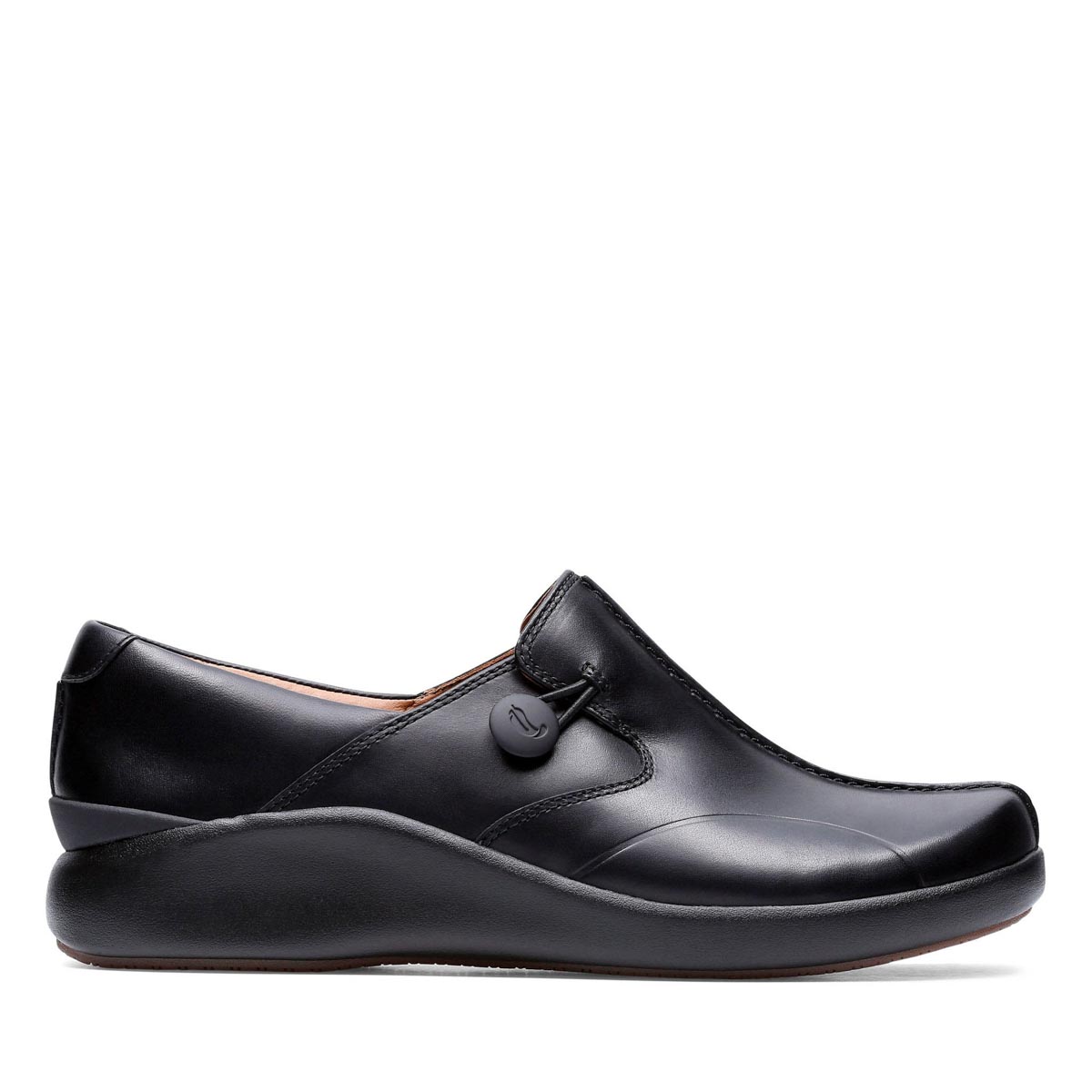 clarks shoes black leather