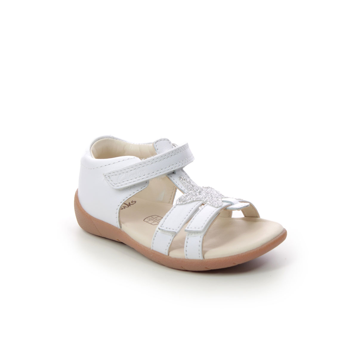 miste dig selv automatisk Shetland Clarks Zora Summer T F Fit WHITE LEATHER sandals