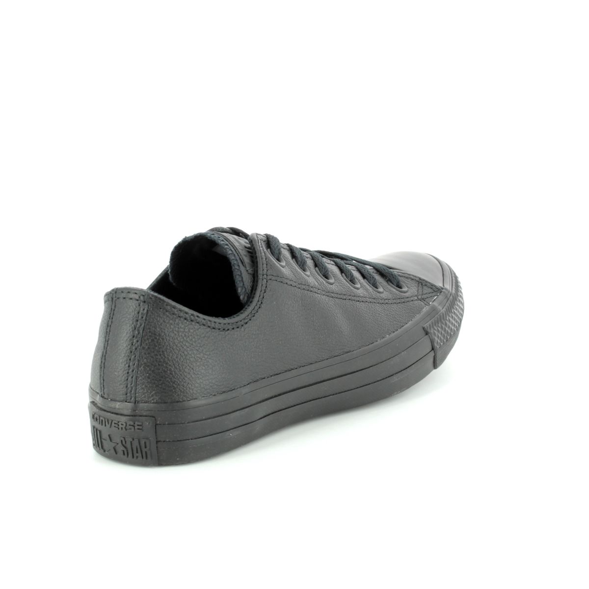 converse black all star leather mono ox trainers
