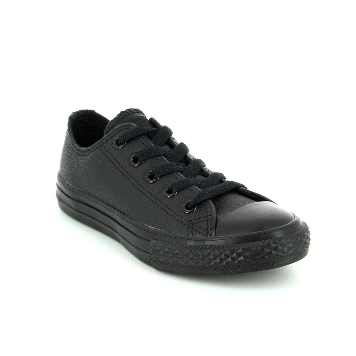 converse black all star ox leather trainers