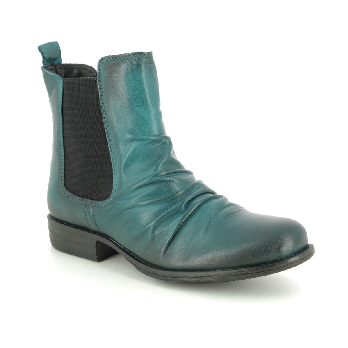 Creator Muskech Turquoise Leather Womens Chelsea Boots IB1058-94