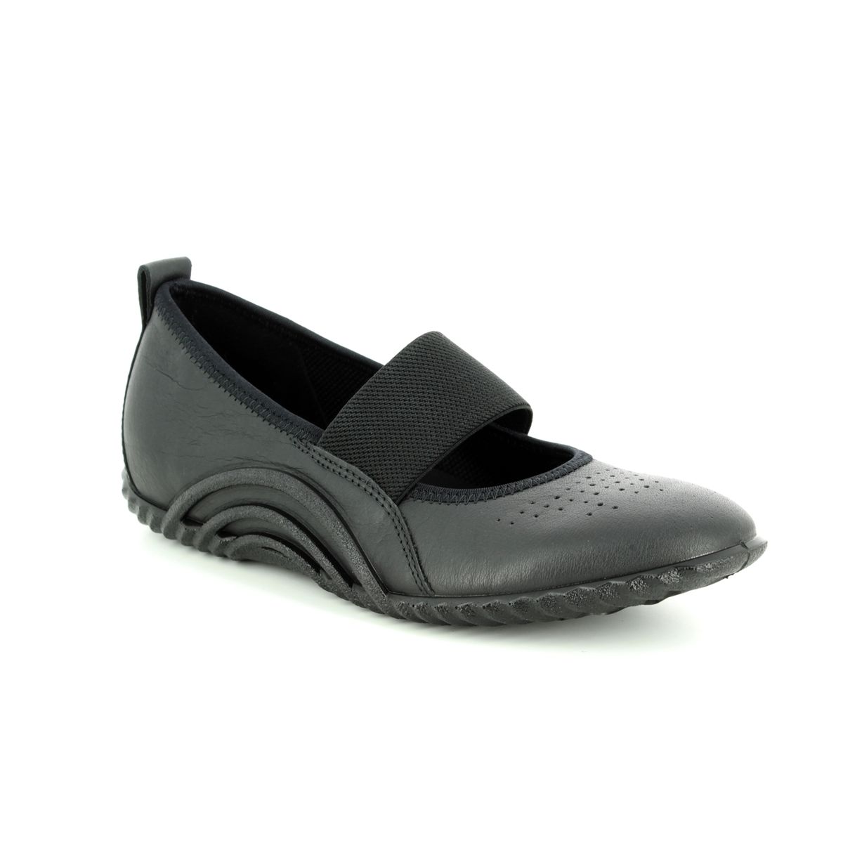 Black leather Mary Jane Shoes