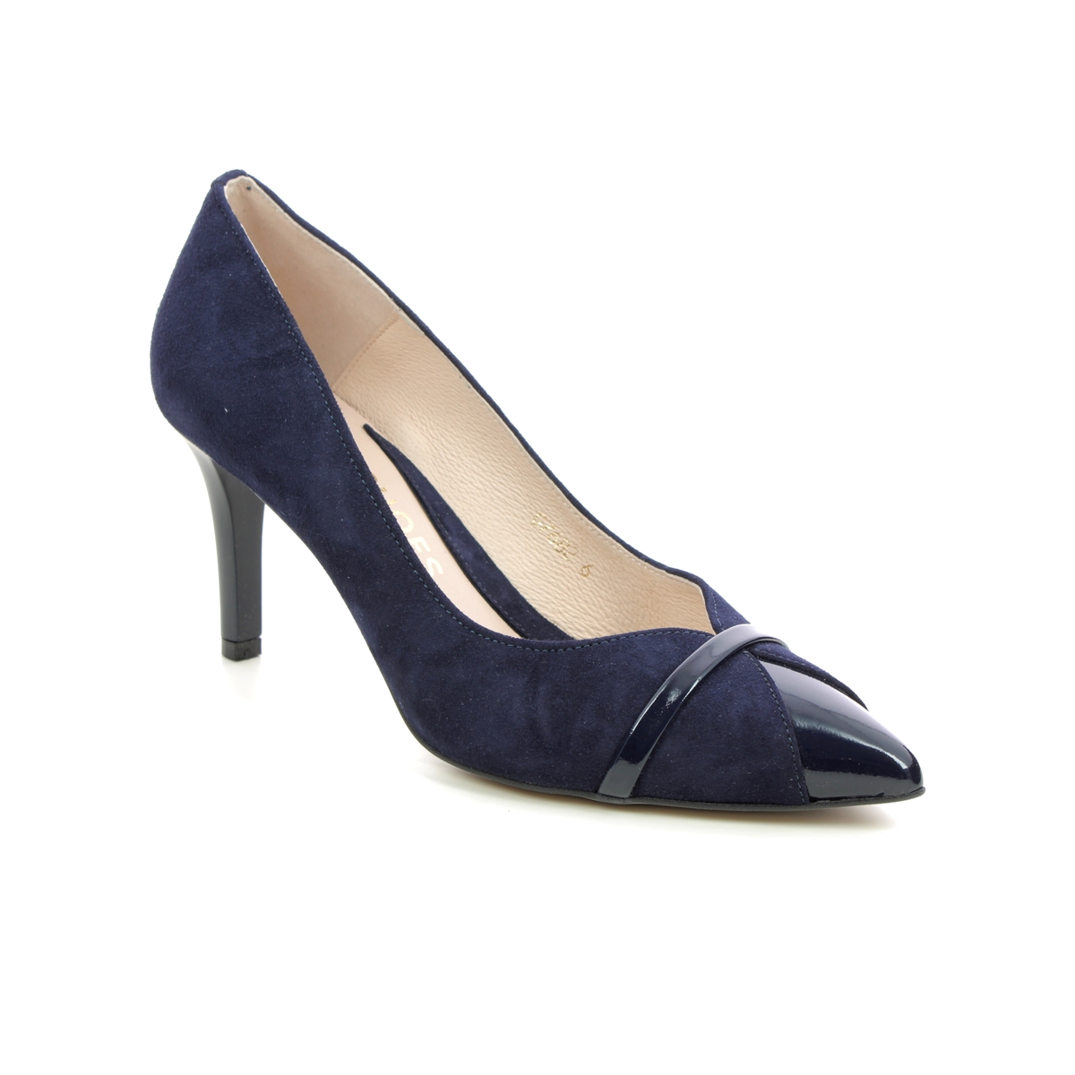 Navy patent sales kitten heel shoes