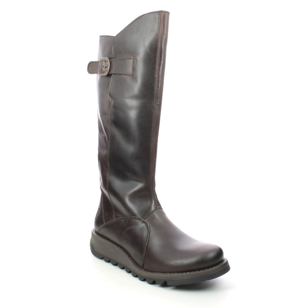 Fly London Mol 2 Brown leather Womens knee-high boots P142912-004