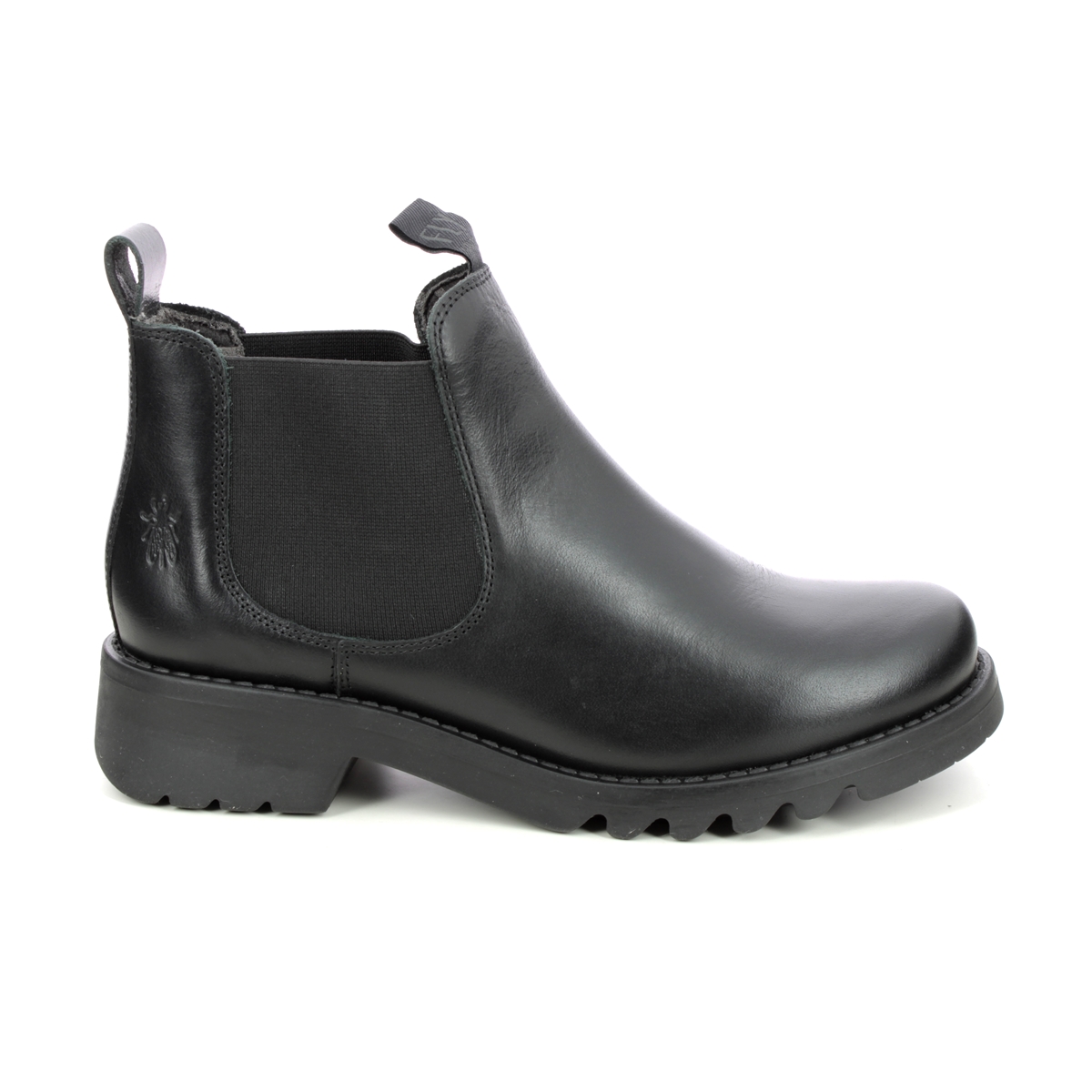 Chelsea Boot donna Fly London Tope in pelle nera