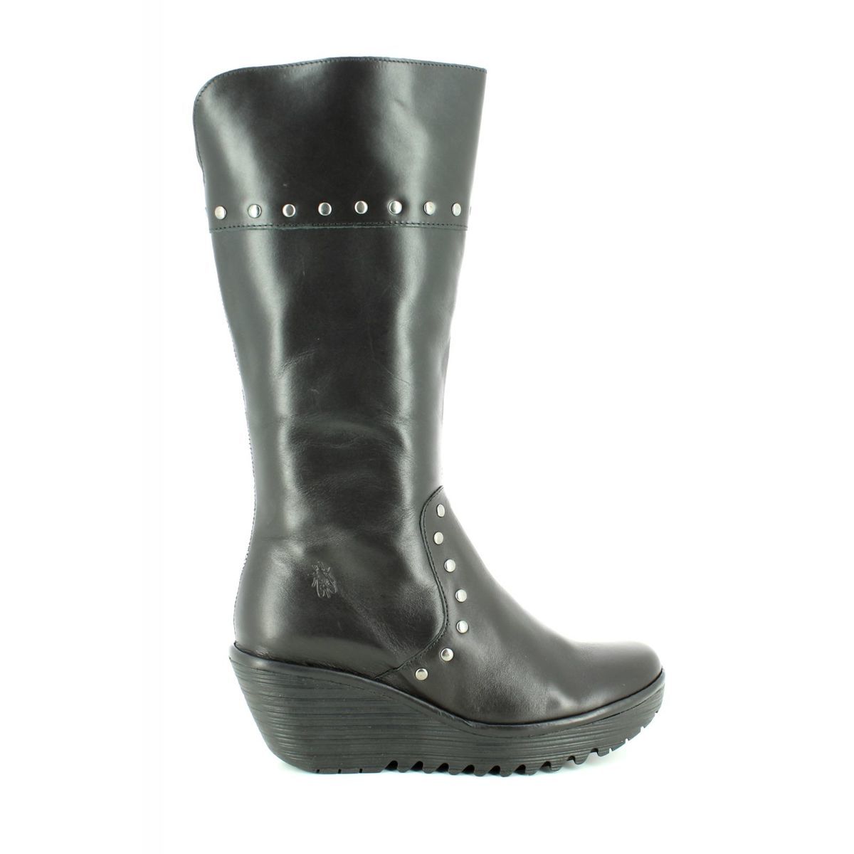 fly black knee high boots