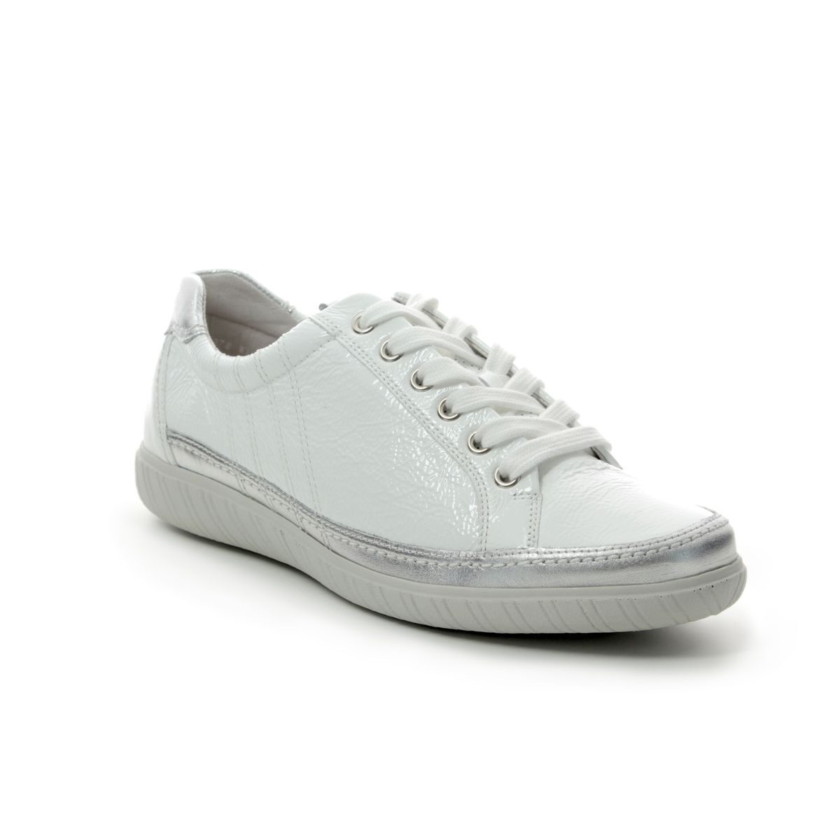 Gabor Amulet White Silver Womens lacing shoes 26.458.61