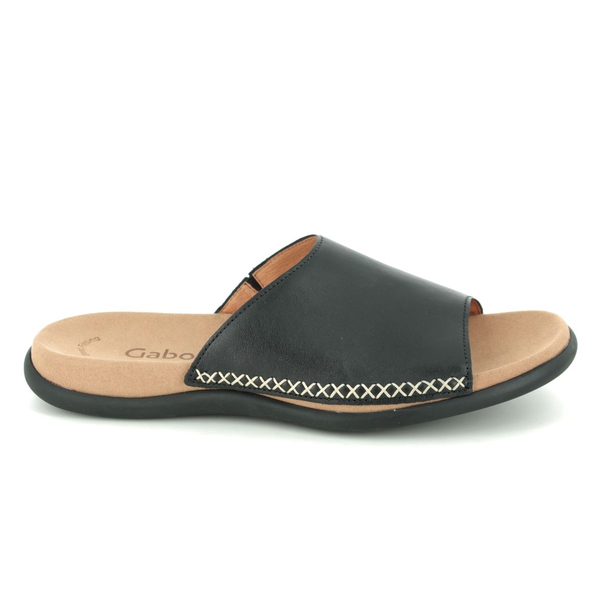 Gastheer van Kakadu Ontoegankelijk Gabor Eagle 03.705.27 Black leather Comfortable Sandals