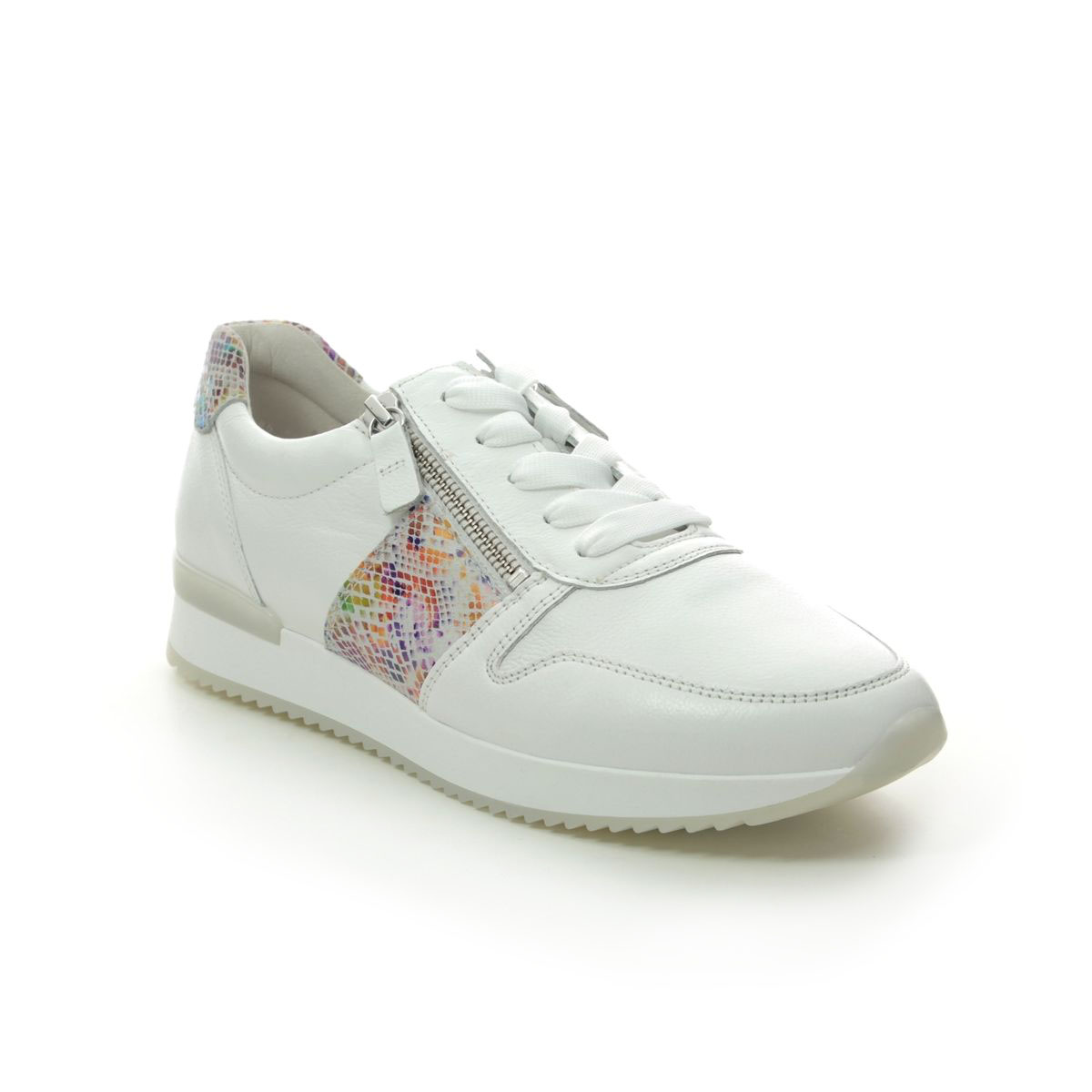 gabor white leather trainers