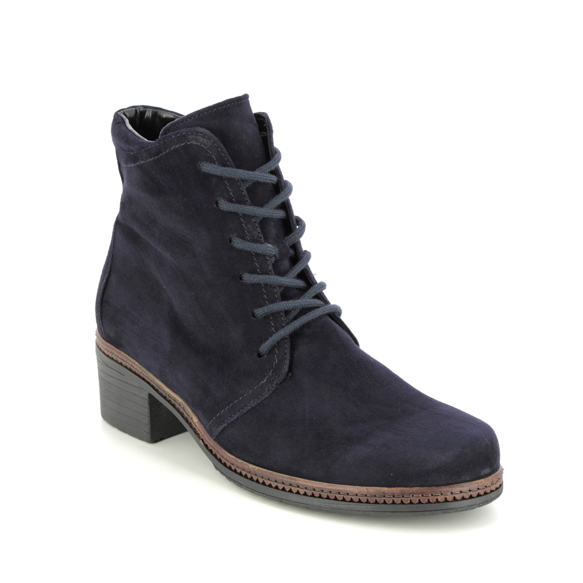Gabor Mena Soul 94.661.16 Navy Lace Up Boots