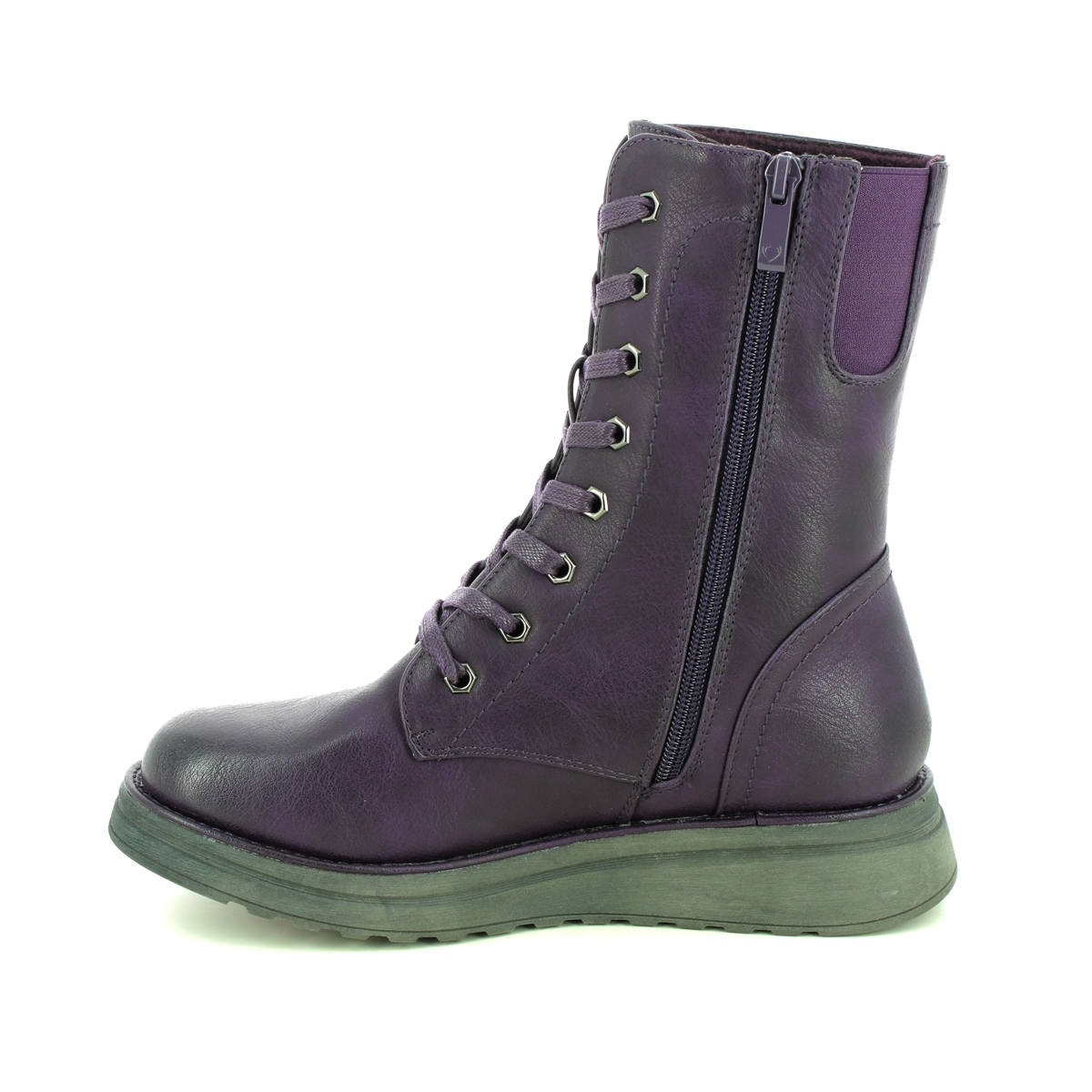 Heavenly Feet Martina Walker Purple Womens Lace Up Boots 3509-95